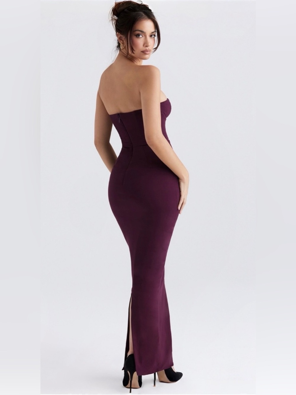 House of CB Grape Strapless Corset Maxi Dress - Sz - L+ - Picture 2 of 13